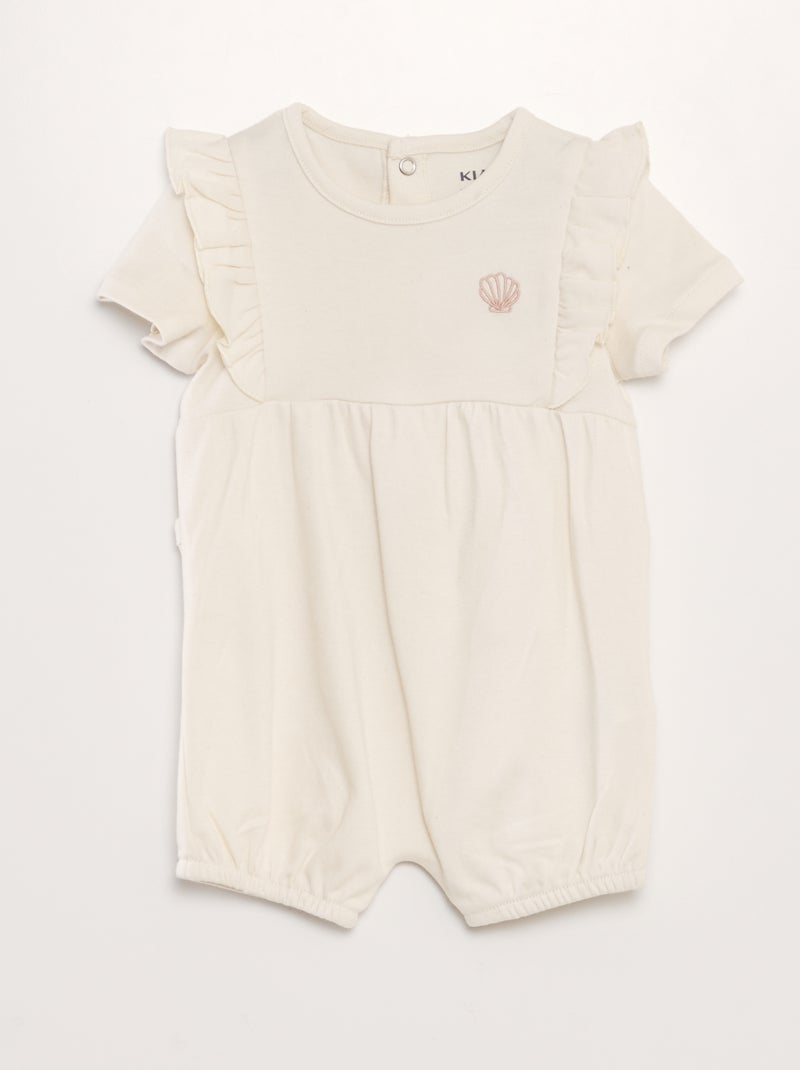 Tutina tipo pagliaccetto leggero BIANCO - Kiabi