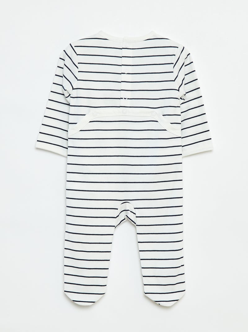 Tutina 'Volpe' con apertura con bottoni a pressione dietro Bianco - Kiabi