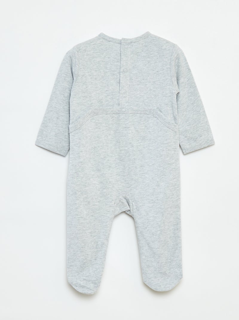 Tutina 'Volpe' con apertura con bottoni a pressione dietro Grigio - Kiabi