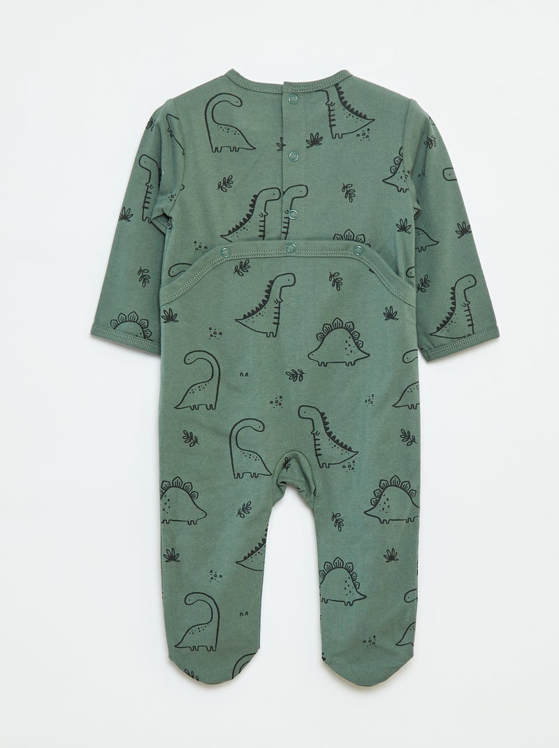 Tutina 'Volpe' con apertura con bottoni a pressione dietro Kaki - Kiabi