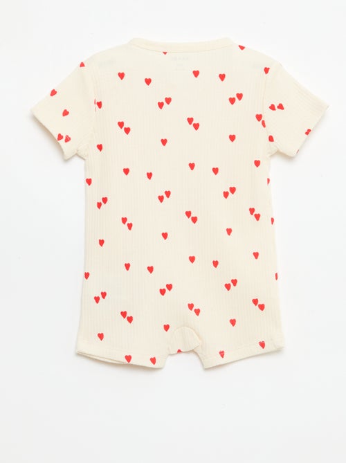 Tutine leggero con zip maniche corte all-over - Kiabi