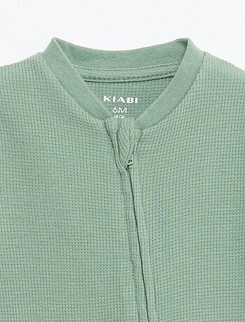 Tutine stile nido d'ape tinta unita con zip