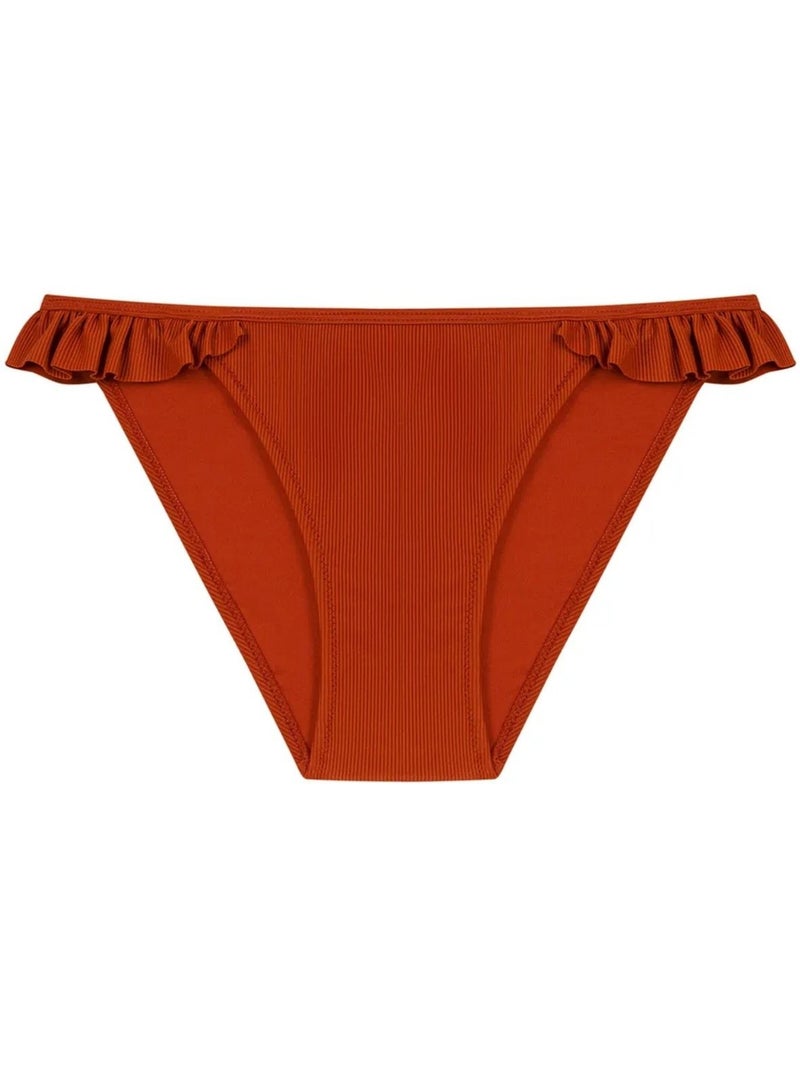 Tuva frill side slip bikini penti Terracotta - Kiabi