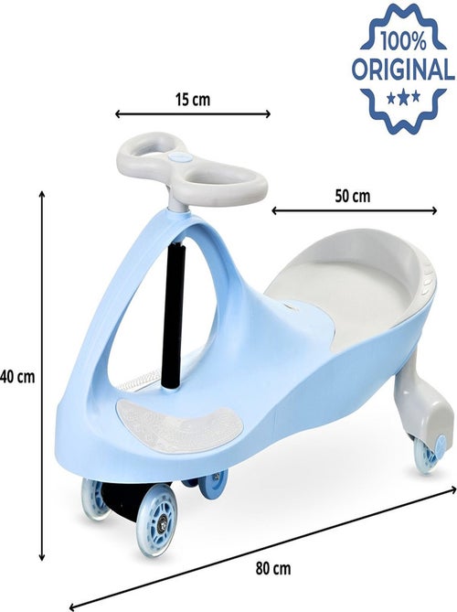TwistCar cavalcabile 3+ senza pedali, auto a energia di movimento fino a 120 kg, ruote luminose - Kiabi