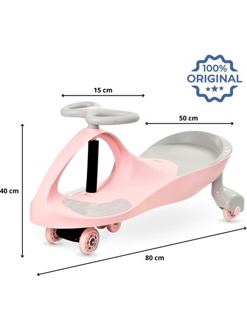 TwistCar cavalcabile bambini 3+ senza pedali, fino 120 kg, ruote luminose, movimento a energia - Kiabi