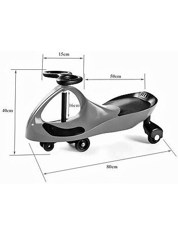 TwistCar – Macchinina per bambini senza pedali con movimento a sterzo, fino a 120 kg