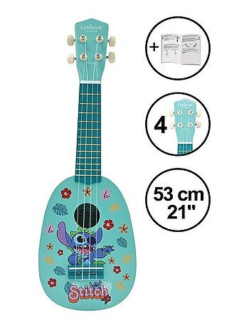 Ukulele in legno Stitch con corde in nylon 21'' / 53 cm