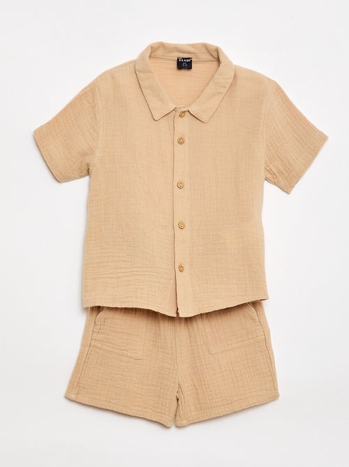 Un completo due pezzi camicia + pantaloncino - Kiabi