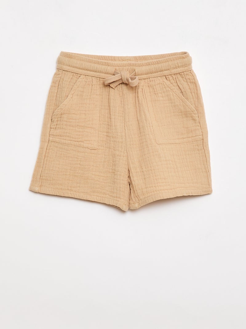 Un completo due pezzi camicia + pantaloncino Beige - Kiabi