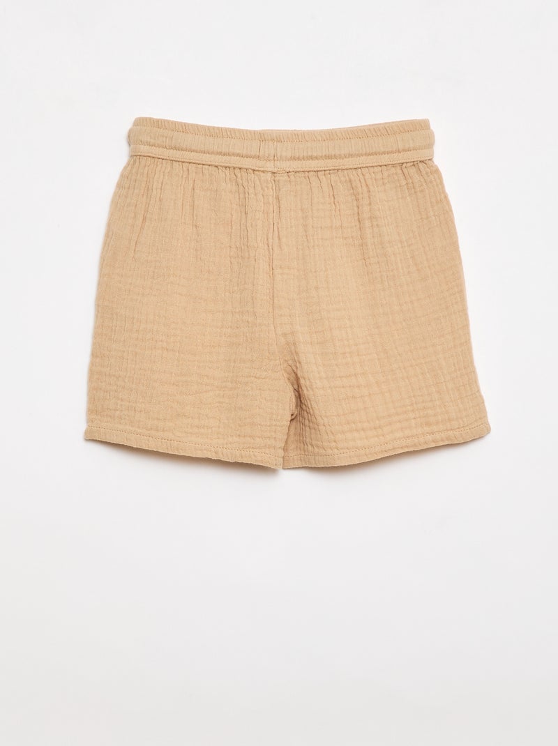 Un completo due pezzi camicia + pantaloncino Beige - Kiabi