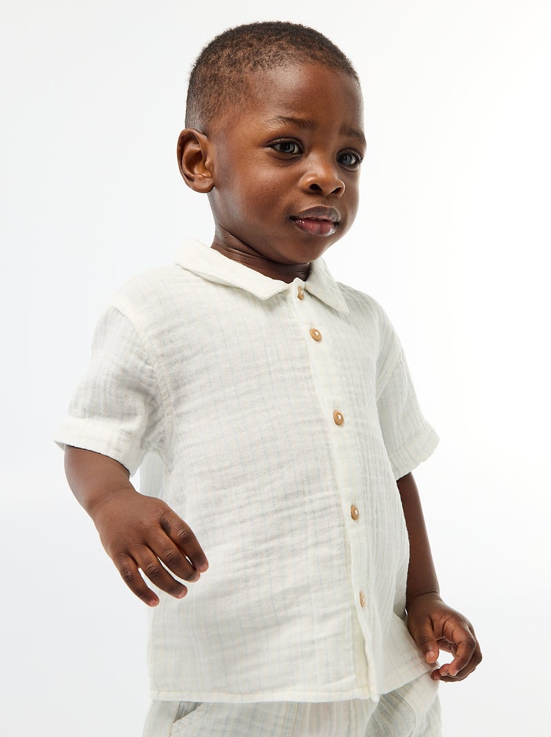 Un completo due pezzi camicia + pantaloncino Bianco - Kiabi