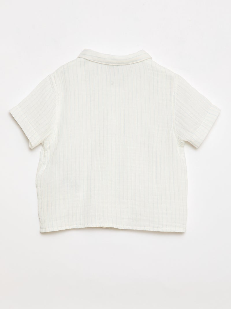 Un completo due pezzi camicia + pantaloncino Bianco - Kiabi