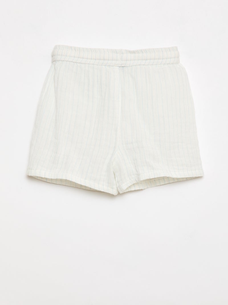 Un completo due pezzi camicia + pantaloncino Bianco - Kiabi