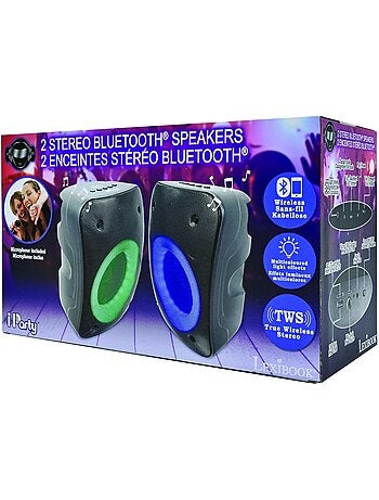 Una coppia di potenti altoparlanti stereo Bluetooth iParty