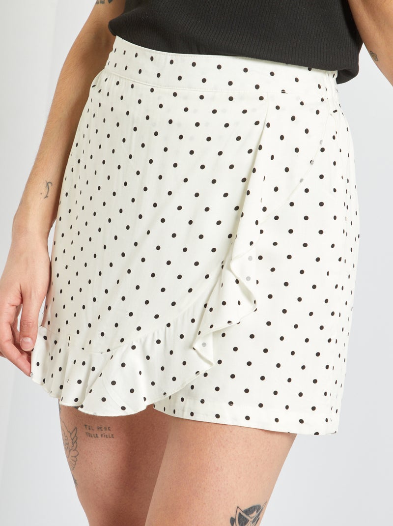 Una gonna-pantalone in maglia morbida BIANCO - Kiabi