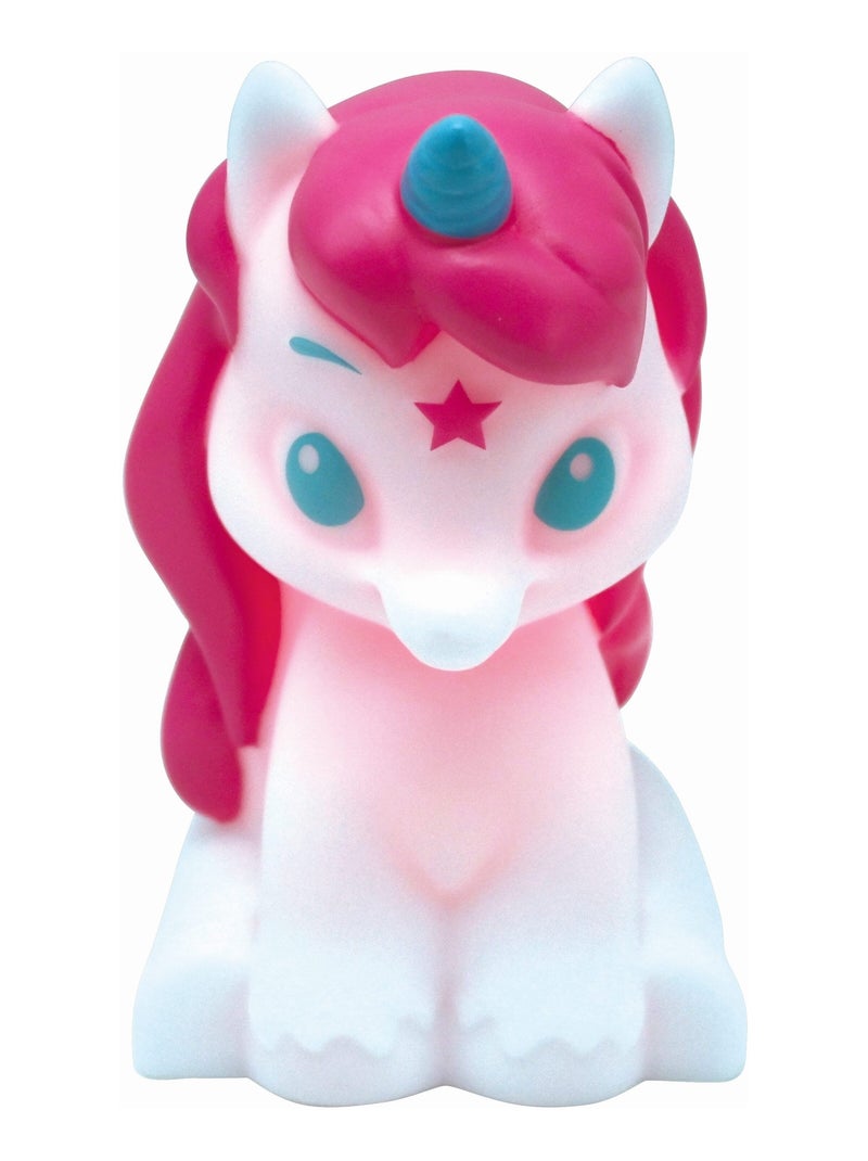 Unicorno 3D design luce notturna tascabile cambia colore Circa 13 cm Bianco - Kiabi
