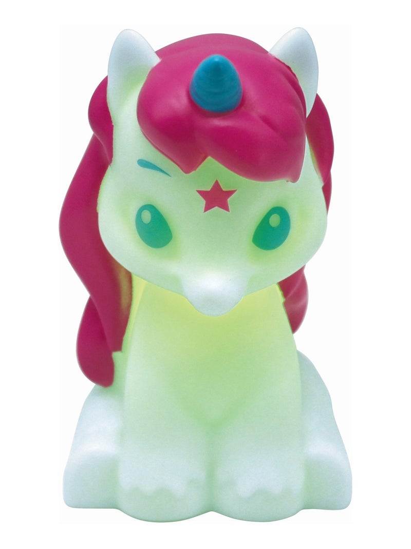 Unicorno 3D design luce notturna tascabile cambia colore Circa 13 cm Bianco - Kiabi