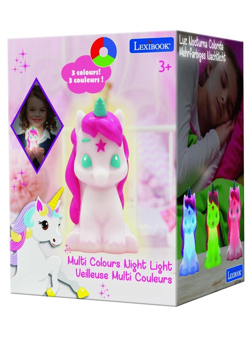 Unicorno 3D design luce notturna tascabile cambia colore Circa 13 cm - Kiabi