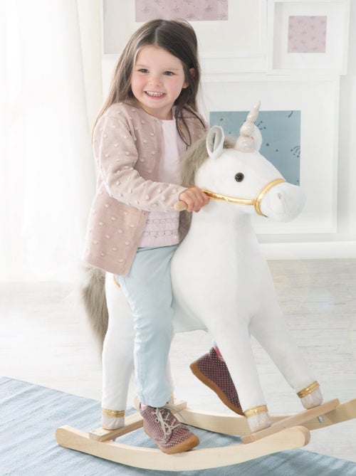 Unicorno a dondolo con sella e briglie per bebè da 18 mesi – "Roba" - Kiabi
