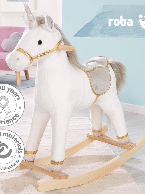 Unicorno a dondolo con sella e briglie per bebè da 18 mesi – "Roba" - Kiabi