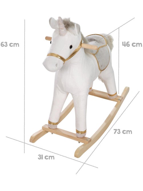 Unicorno a dondolo con sella e briglie per bebè da 18 mesi – "Roba" - Kiabi