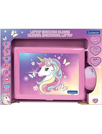 Unicorno computer portatile educativo bilingue con 164 attività (EN/IT)