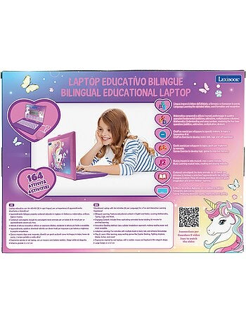 Unicorno computer portatile educativo bilingue con 164 attività (EN/IT)