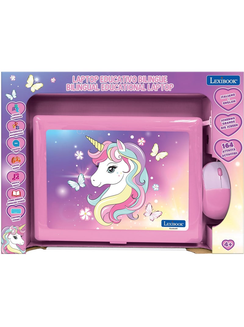 Unicorno computer portatile educativo bilingue con 164 attività (EN/IT) Rosa - Kiabi