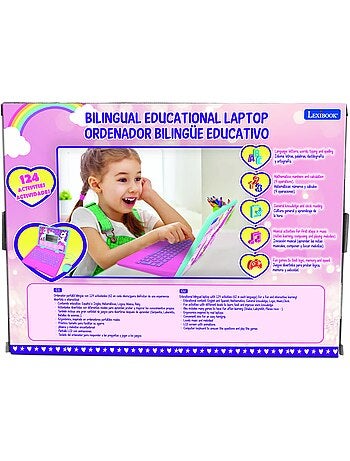 Unicorno portatile educativo parlante bilingue 124 attività in inglese e italiano