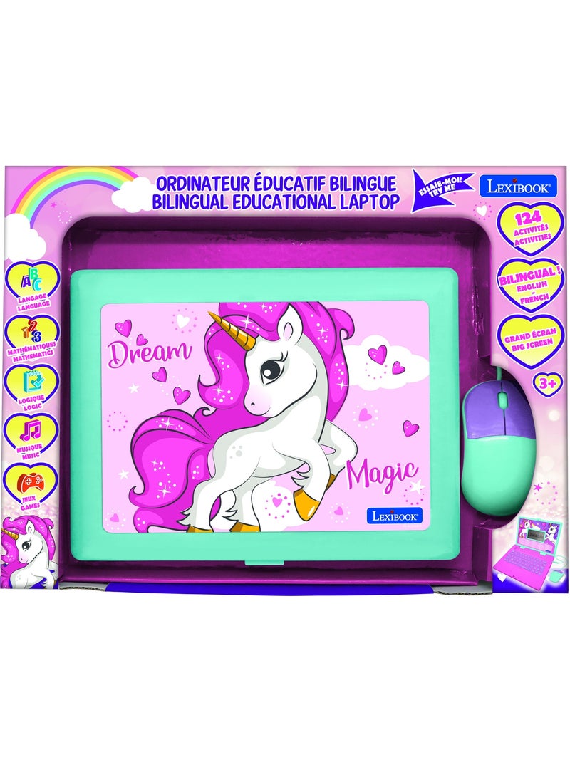Unicorno portatile educativo parlante bilingue 124 attività in inglese e italiano Rosa - Kiabi