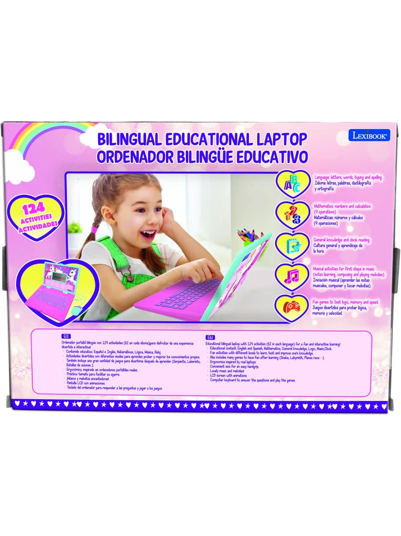 Unicorno portatile educativo parlante bilingue 124 attività in inglese e italiano Rosa - Kiabi