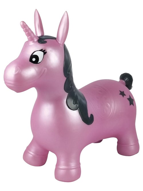 Unicorno salterino gonfiabile con tuta di peluche - Kiabi
