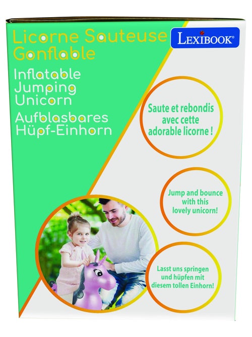 Unicorno salterino gonfiabile con tuta di peluche - Kiabi
