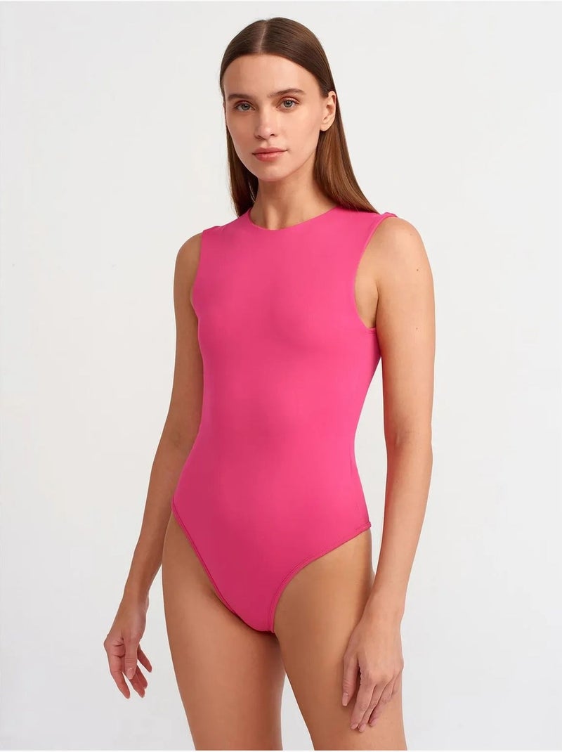 Unitard senza cuciture senza maniche slim fit dilvin Rosa fluo/Solinotes - Kiabi
