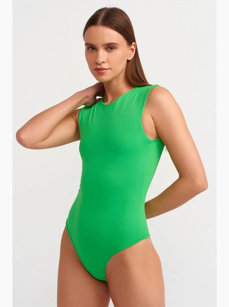 Unitard senza cuciture senza maniche slim fit dilvin Verde - Kiabi
