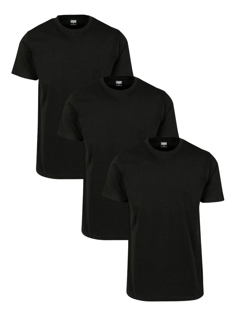 Urban Classics Basic Maglietta Uomo Misura Confezione 3 Nero - Kiabi