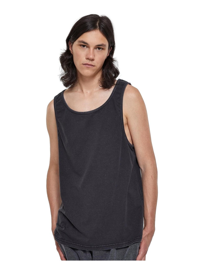 Urban Classics Canotta Oversize Lavaggio acido Pesante Uomo Nero - Kiabi