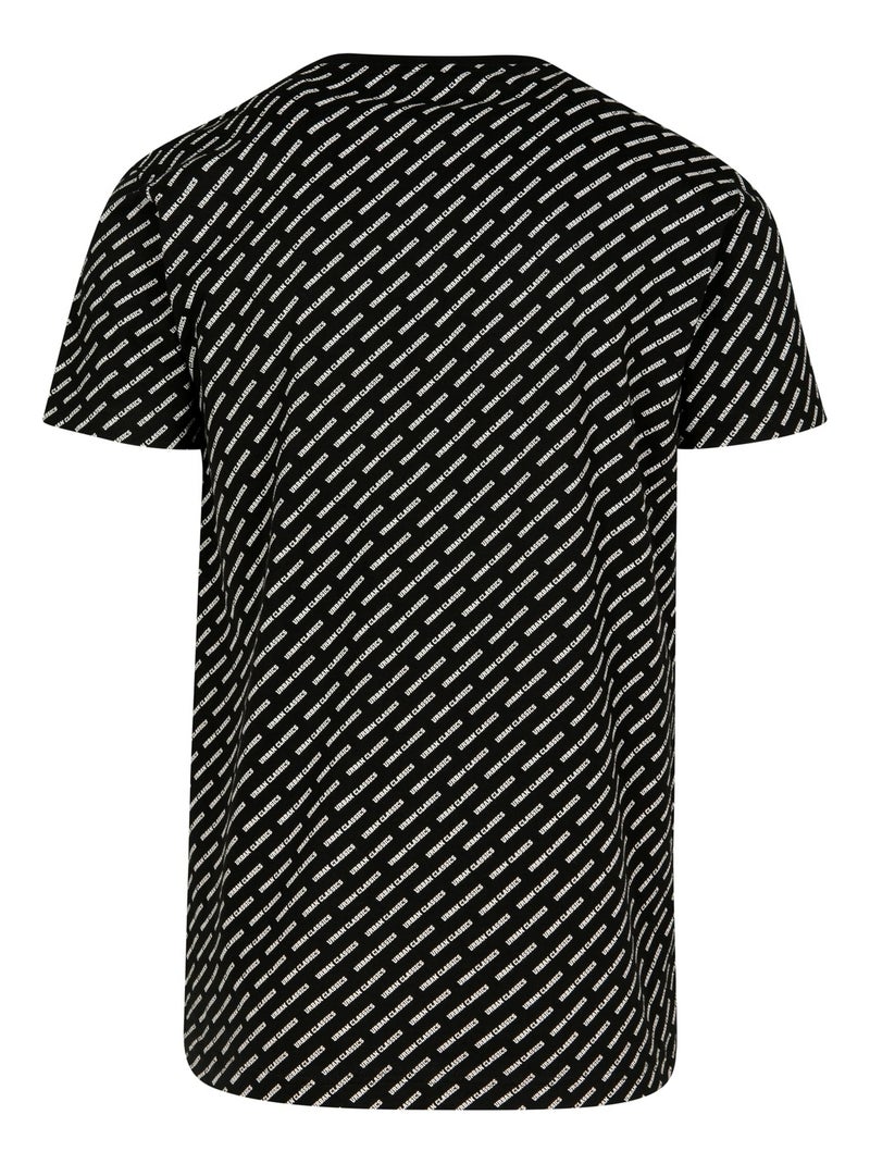Urban Classics Maglietta Logo sul Intera Superficie  Uomo Nero - Kiabi