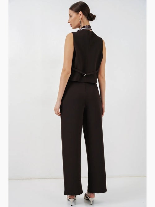 V-neck buttoned cotton-polyester vest bdart - Kiabi