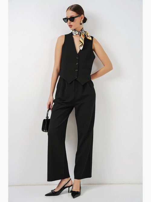 V-neck buttoned cotton-polyester vest bdart - Kiabi