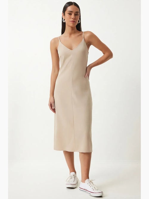 V-neck midi slip dress istanbul - Kiabi