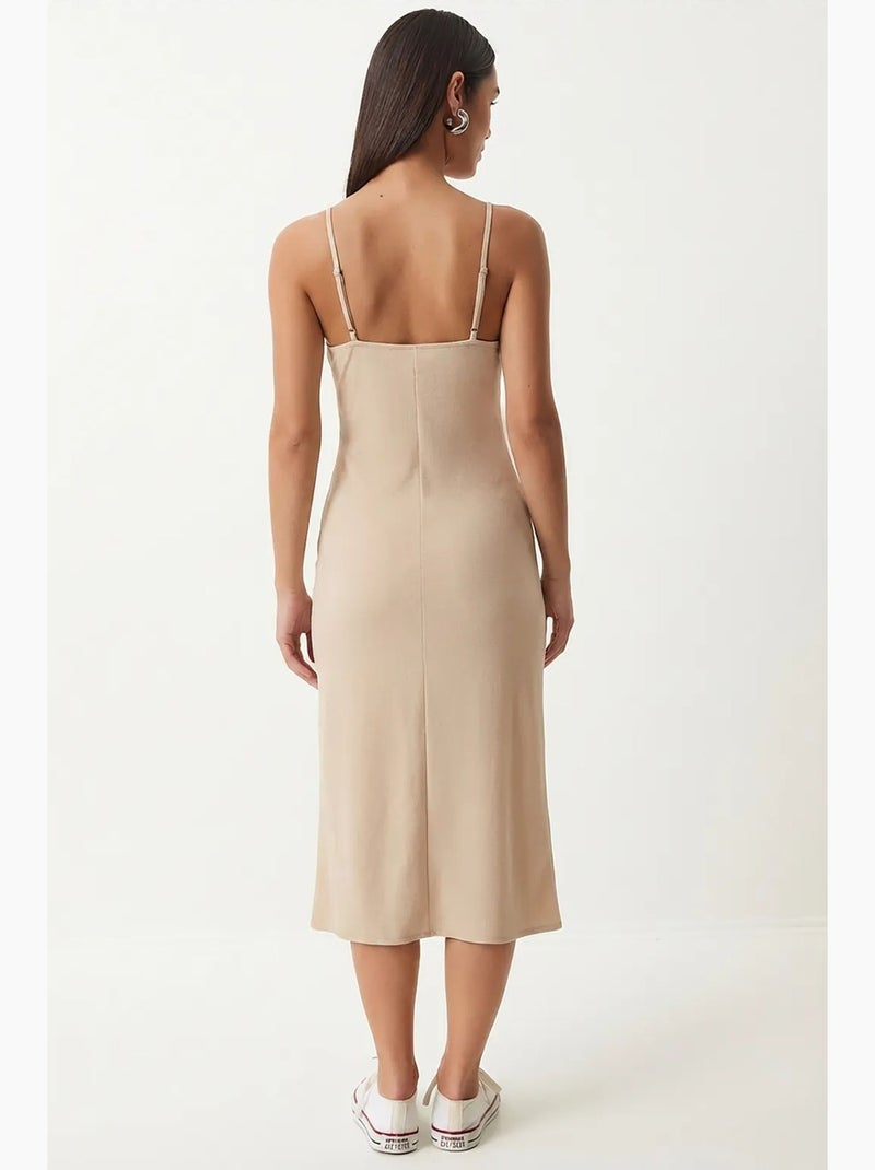 V-neck midi slip dress istanbul Sabbia - Kiabi
