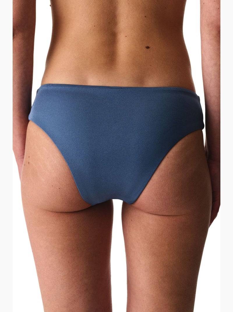 Valeria slip bikini a vita media penti Blu - Kiabi