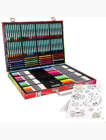 Valigetta da disegno per bambini con 130 pezzi di colori e tempere colorbaby