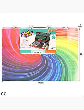 Valigetta da disegno per bambini con 130 pezzi di colori e tempere colorbaby