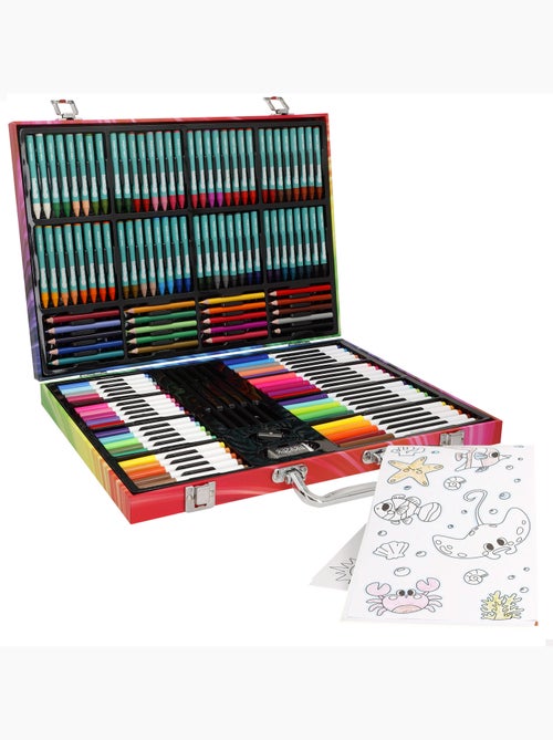 Valigetta da disegno per bambini con 130 pezzi di colori e tempere colorbaby - Kiabi