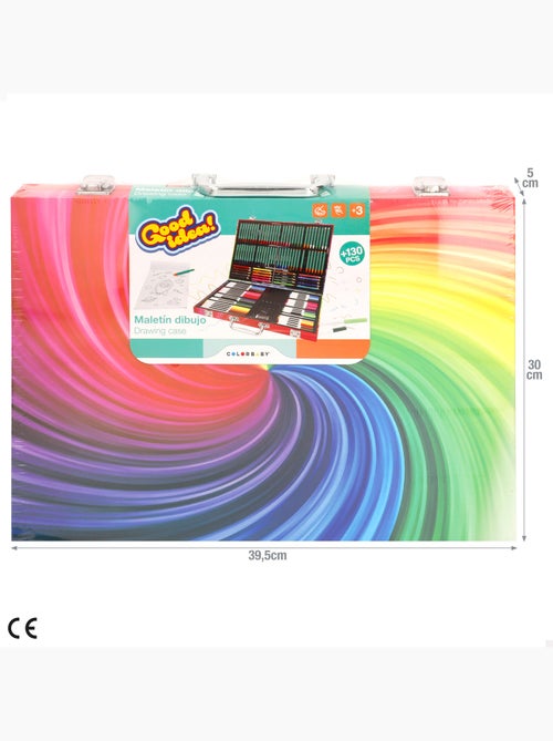 Valigetta da disegno per bambini con 130 pezzi di colori e tempere colorbaby - Kiabi