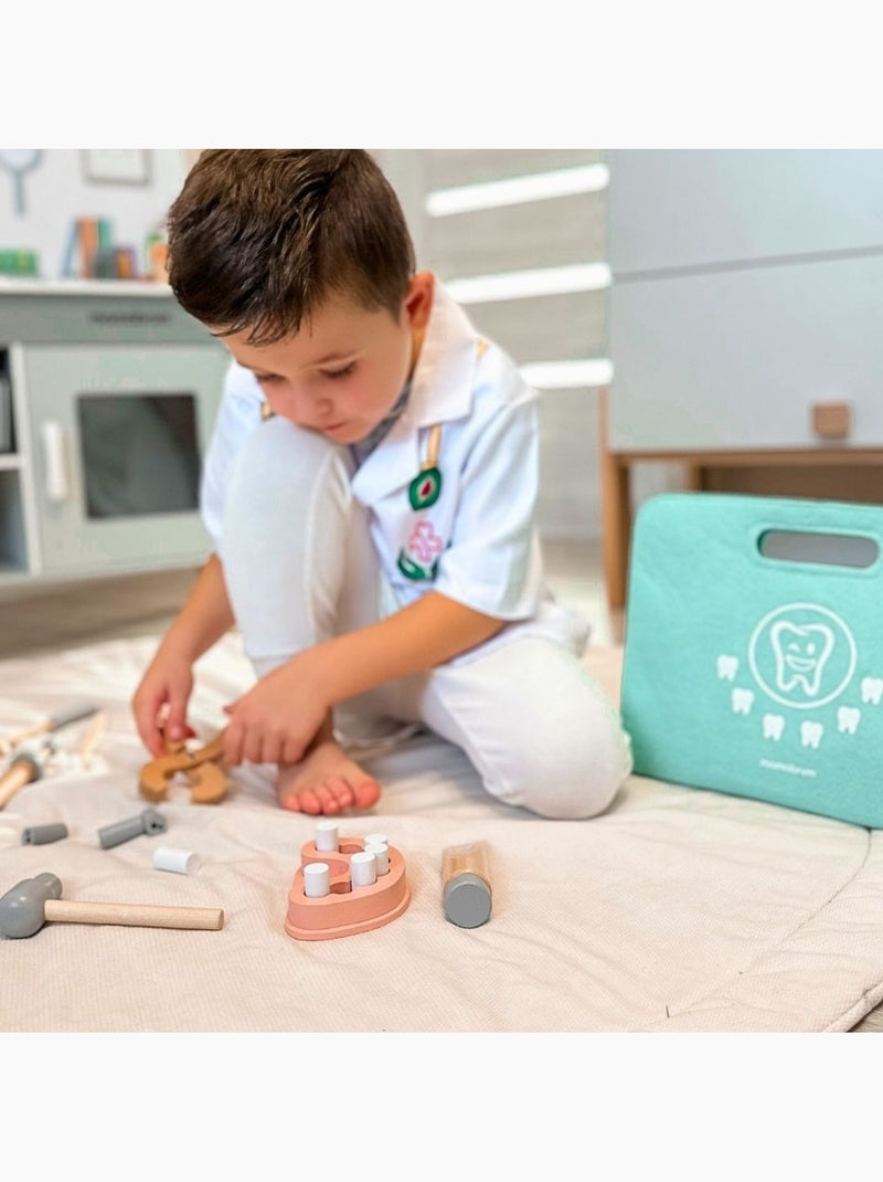 Valigetta dentista legno bambini borsa dentatura giocattolo imitazione mamabrum N/D - Kiabi