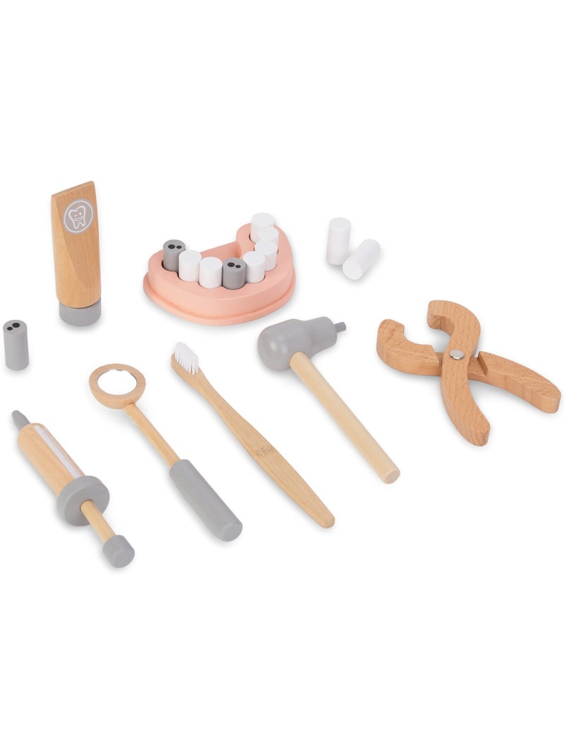 Valigetta dentista legno bambini borsa dentatura giocattolo imitazione mamabrum N/D - Kiabi