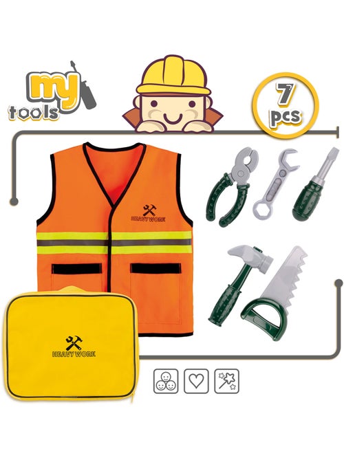 Valigia da lavoro con gilet e attrezzi 7 pezzi my tools - Kiabi Valigia da lavoro con gilet e attrezzi 7 pezzi my tools - Kiabi